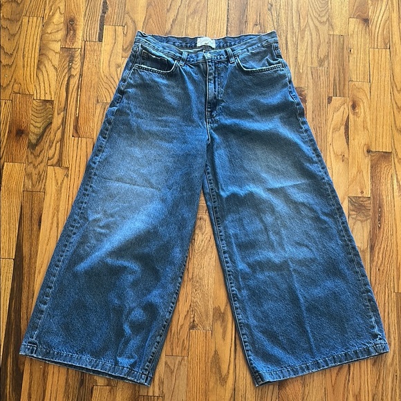 Current/Elliott Denim - Current/Elliott Women's Blue Wide-Leg Jeans